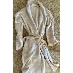 Barefoot Dreams CozyChic Adult Robe Heathered Stone, Size 3